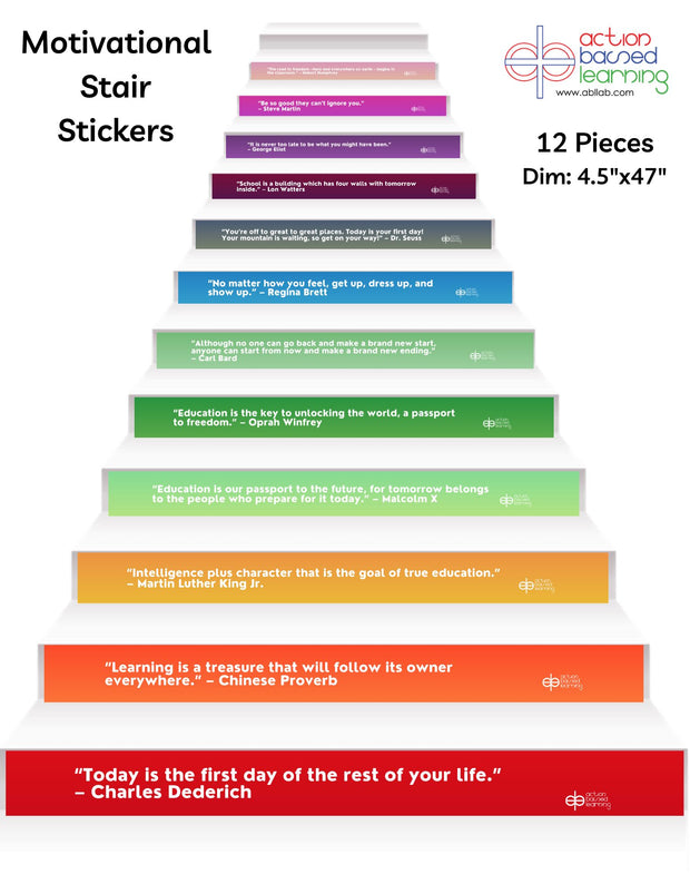 Motivational Action Based Learning Stair Stickers - Action Based Learning