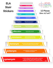 ELA Action Based Learning Stair Stickers - Action Based Learning