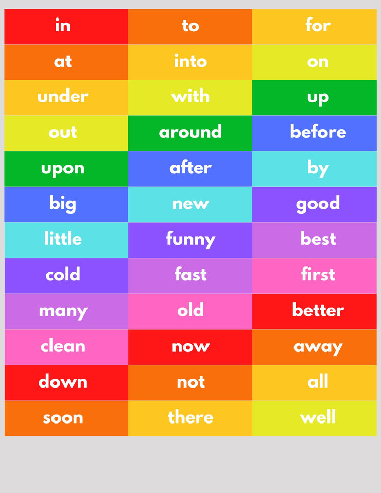High Frequency Words Action Based Learning Stair Stickers - Action Based Learning