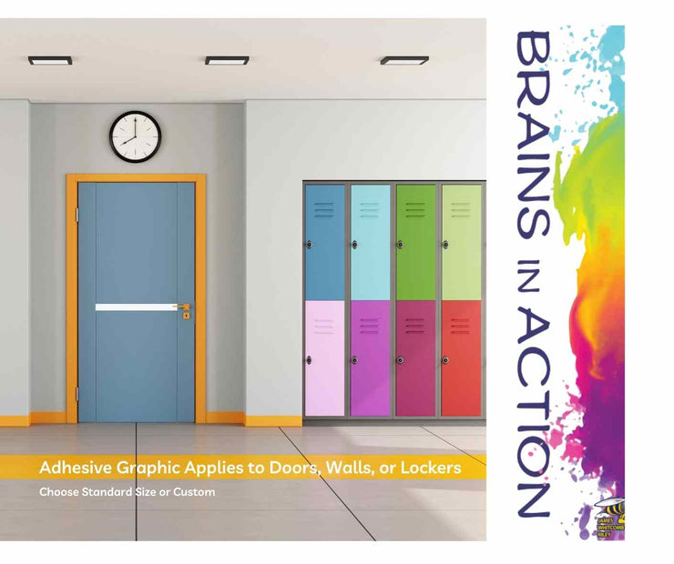 Brains in Action - School Hallway/Classroom Door Graphic - Action Based Learning