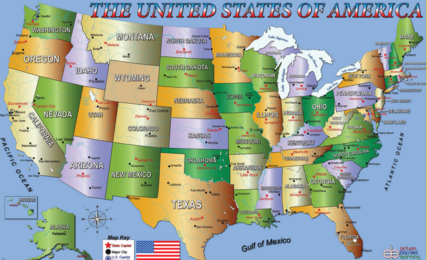 USA Geography Mat - actionbasedlearning